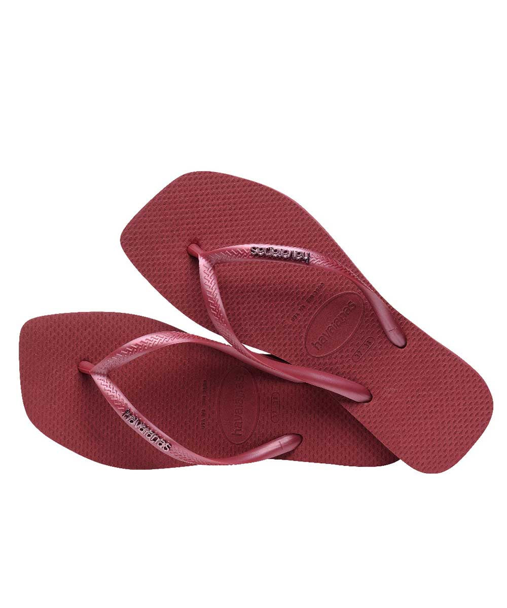 Havaianas Women's Slim Square Metalic Logo Thongs – view 7