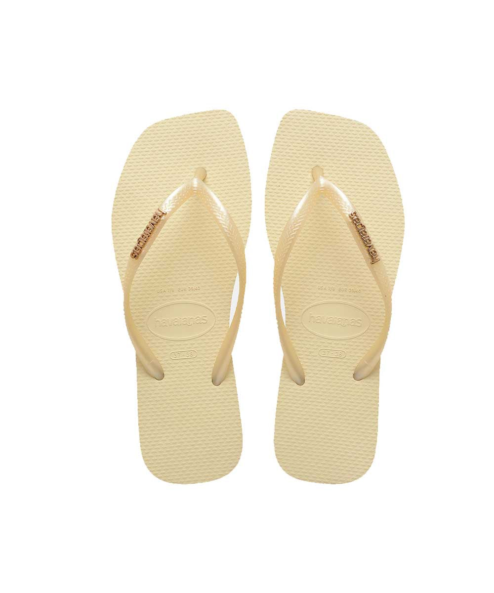 Havaianas Women's Slim Square Metalic Logo Thongs – view 2